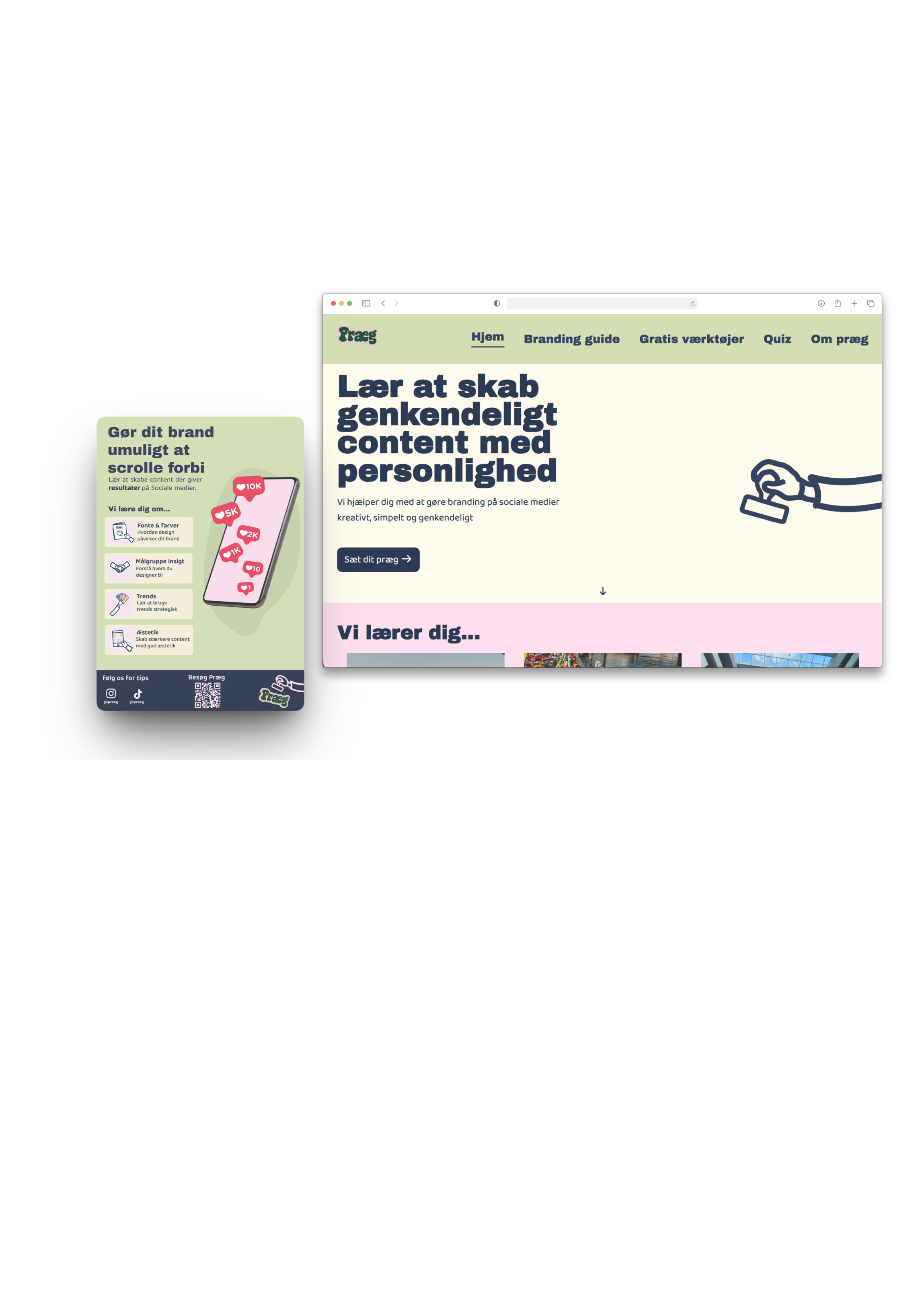 Præg-website og flyer